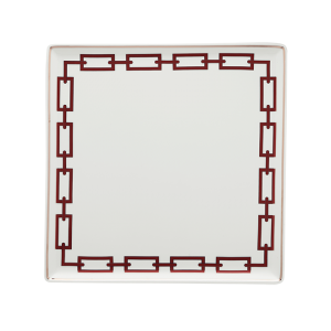 Ginori Catene Scarlet Vide Poche Square - 12"